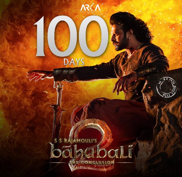 Baahubali 2,Baahubali 2 100 days,Prabhas,Rana Daggubati,Baahubali 2 completes 100 days