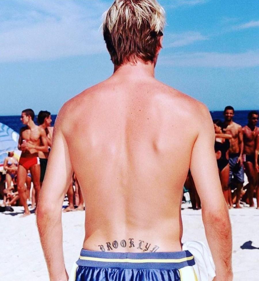 Brooklyn, 18, showed off his new "Mama's Boy" tattoo when he was photographed going for jogging with friend Cody Simpson here last week, reports aceshowbiz.com. Victoria Beckham,Victoria Beckham son,Brooklyn Beckham,Brooklyn Beckham tattoo,Brooklyn Beckham tattoo pics,Brooklyn Beckham tattoo images,Brooklyn Beckham tattoo stills,Brooklyn Beckham tattoo pictures,Brooklyn Beckham tattoo phoots
