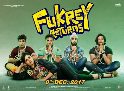 The rememberable characters of Hunny, Choocha, Zafar, Lali and Bholi Punjaban from the coming-of-age comedy film made a special place for themselves in the hearts of the audience. Fukrey 2's recently released poster, revealing the release date, 8th December had intrigued the audience, taking the expectations of the soaring high.