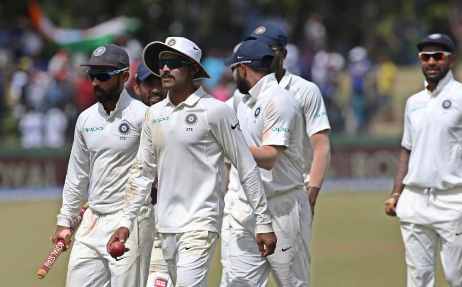 Pushpakumara was batting comfortably and hit three boundaries over a patient 58-ball innings. But all the hard word work was undone when the right-hander decided to reverse his stance to a delivery from Ashwin. His attempted shot missed the ball completely which went on to disturb the stumps. Chandimal had a lucky escape off the second ball he faced when he edged an Ashwin delivery to the slips. But Ajinkya Rahane was not able to react quickly enough at first slip and the batsmen went for a couple of runs. But Rahane did not make any mistake in the next over, diving to his right to pull off a low catch at first slip after Jadeja managed to induce an outside edge from Chandimal. India beat Sri Lanka,India beat Sri Lanka in second Test,India beat Sri Lanka by innings and 53 runs in Colombo Test