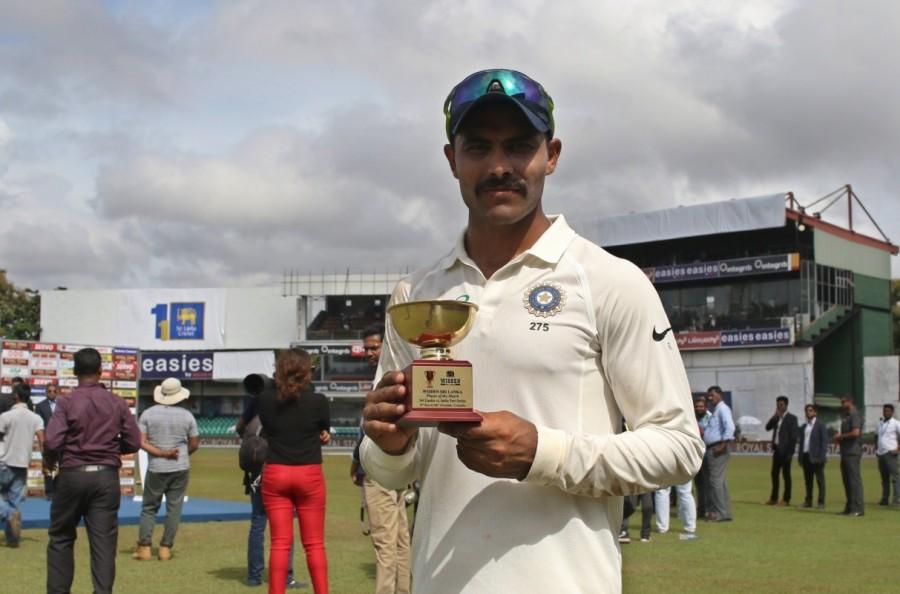 Jadeja dusmissed Mathews in his next over. The batsman was outfoxed by some extra bit of bounce as the ball took the edge on its way to the wicket-keeper. Mathews' departure saw the Sri Lankan resistance fall apart as the rest of their batsmen failed to deal with the Indian bowling. India beat Sri Lanka,India beat Sri Lanka in second Test,India beat Sri Lanka by innings and 53 runs in Colombo Test