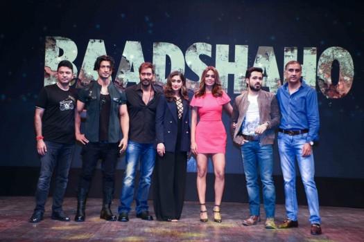 Filmmaker Milan Luthria and actors Vidyut Jammwal, Ajay Devgan, Ileana D'Cruz, Emraan Hashmi and Esha Gupta during the trailer launch of their upcoming film 