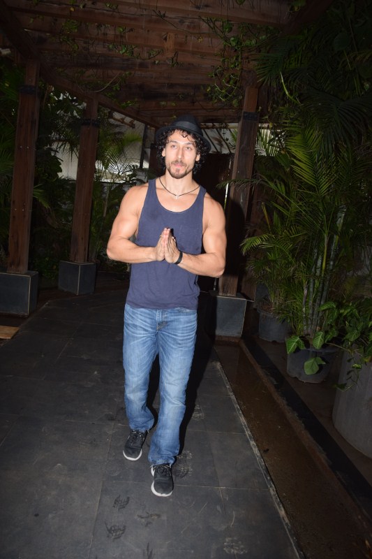 Actor Tiger Shroff spotted at Sajid Nadiadwala's office in Andheri. Tiger Shroff,actor Tiger Shroff,Tiger Shroff at Sajid Nadiadwala office,Tiger Shroff meets Sajid Nadiadwala