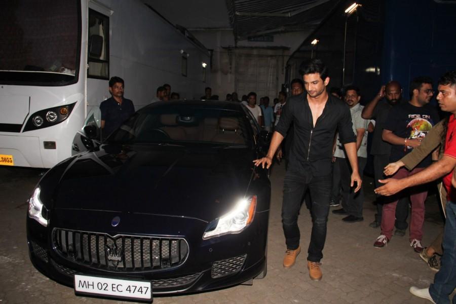 Actor Sushant Singh Rajput spotted at Mehboob studio in Mumbai. Malaika Arora Khan and Sushant Singh Rajput,Malaika Arora Khan,Sushant Singh Rajput,Malaika Arora Khan spotted at Mehboob studio,Sushant Singh Rajput spotted at Mehboob studio,Sushant Singh Rajput at Mehboob studio,Malaika Arora Khan at Mehboob studio