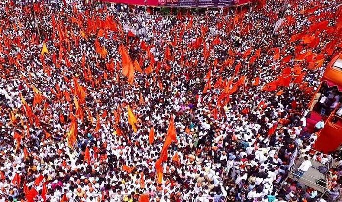 Started since August 9, 2016, with processions in 57 different cities, the Maratha Kranti Morcha made its maiden entry in the state capital and ended the year-long campaign through processions by submitting a memo to Chief Minister Devendra Fadnavis. The state government, police, BMC and other agencies were fully geared since the past 24 hours as participants in the mega-morcha started trickling in from different parts of the state since Monday night. Mammoth Maratha,Mammoth Maratha in Mumbai,mook morcha,mook morcha in Mumbai,silent procession