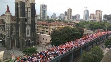 Mammoth Maratha,Mammoth Maratha in Mumbai,mook morcha,mook morcha in Mumbai,silent procession