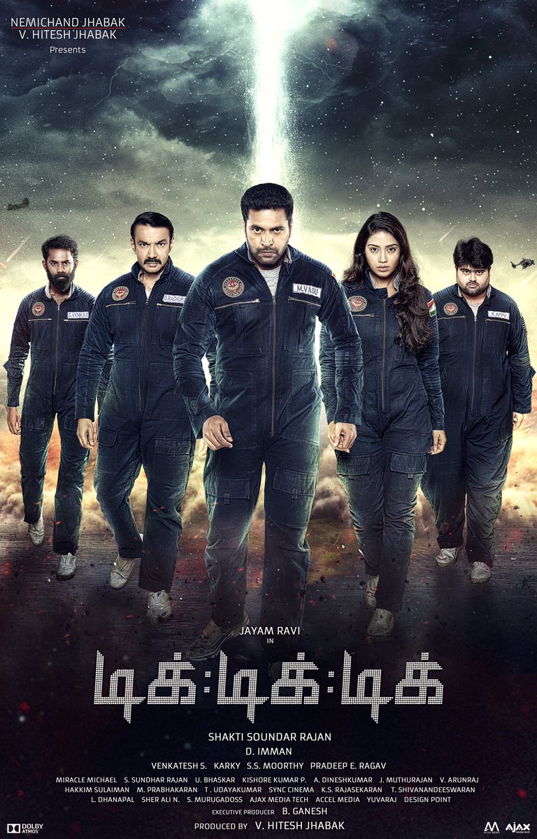 Tipped to be a race against time thriller, the film also stars Nivetha Pethuraj and Singaporean actor Aziz Aaron. Jayam Ravi,actor Jayam Ravi,Tik Tik Tik first look poster,Tik Tik Tik first look,Tik Tik Tik poster,Tik Tik Tik movie poster,Nivetha Pethuraj,Shakti Soundar Rajan,Miruthan,Hitesh Jhabak