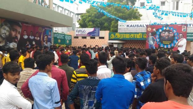 Actor Dhanush fans celebrate Velaiilla Pattadhari 2 (VIP 2) movie release.