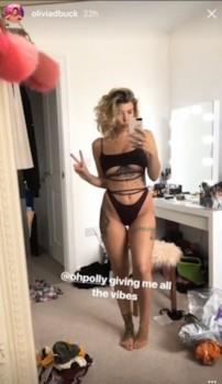 Love Island's Olivia Buckland flaunts her ample assets.