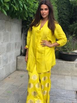 Neha Dhupia during the promotion of her talk show 