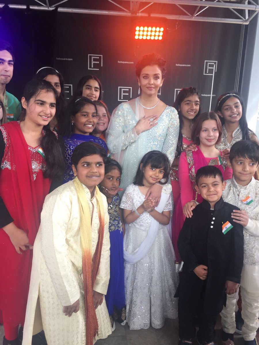 Bollywood actress Aishwarya Rai Bachchan with Aaradhya Bachchan in Melbourne. Aishwarya Rai Bachchan,Aishwarya Rai and Aaradhya Bachchan,Aishwarya Rai,Aaradhya Bachchan,IFFM 2017,IFFM