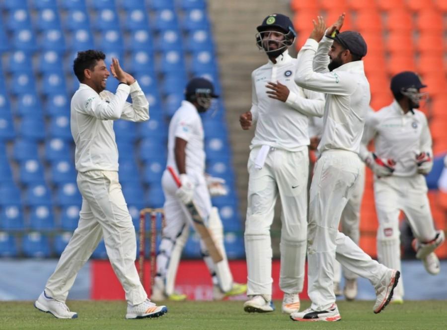 At lunch, Chandimal was batting on 26 with Mathews on a patient 17 at the other end. Dinesh Chandimal,Angelo Mathews,Third Test,India vs Sri Lanka,India vs Sri Lanka 2017,India vs Sri Lanka score,India vs Sri Lanka cricket match