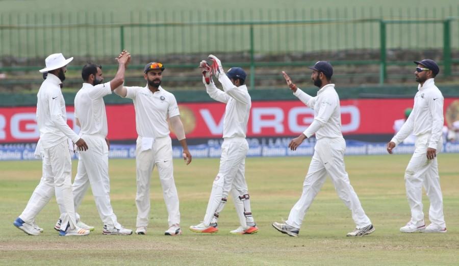 Chasing the first innings deficit of 352 runs, Sri Lanka were bowled out for 181 in the second innings. India thrash Sri Lanka,India beats Sri Lanka,India thrashed Sri Lanka,Pallekele International Cricket Stadium