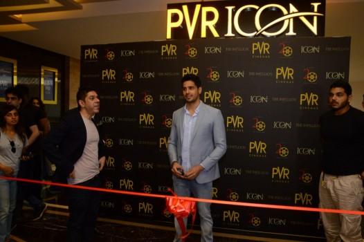 Actor Sidharth Malhotra inaugurates new PVR icon at the Pavilion Mall, Pune.