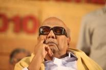 DMK President M. Karunanidhi on Wednesday was admitted to Kauvery Hospital here for a minor procedure, the hospital said.