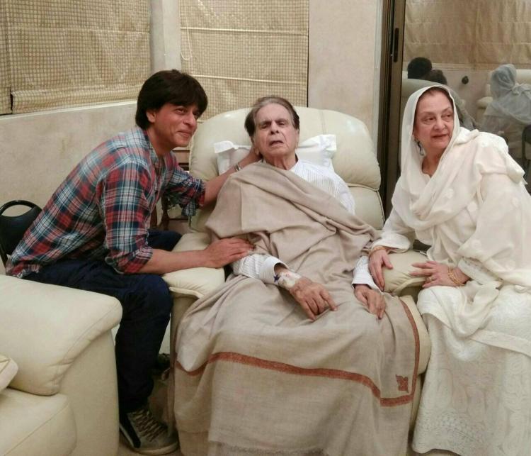 Shah Rukh Khan paid a visit to veteran actor Dilip Kumar, who calls the superstar his "mooh bola beta". The visit came after the 94-year-old returned home following a week long stay at the Lilavati Hospital here for kidney related problems. Mooh bola beta,SRK visits Dilip Kumar,Shahrukh Khan visits Dilip Kumar,Shah Rukh Khan,Dilip Kumar
