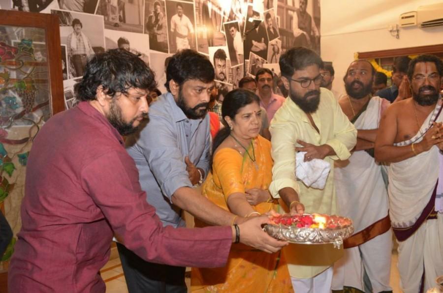 Chiranjeevi made a smashing comeback with the Telugu actioner "Khaidi No 150" earlier this year after a hiatus of eight years. To be directed by Surender Reddy, "Uyyalawada Narasimha Reddy" will be produced by Ram Charan. Chiranjeevi will be seen sporting a twirled mustache to play his part. Chiranjeevi,Megastar Chiranjeevi,Chiranjeevi 151st film,Chiranjeevi 151st movie,Uyyalawada Narasimha Reddy,Uyyalawada Narasimha Reddy movie pooja,Uyyalawada Narasimha Reddy launch