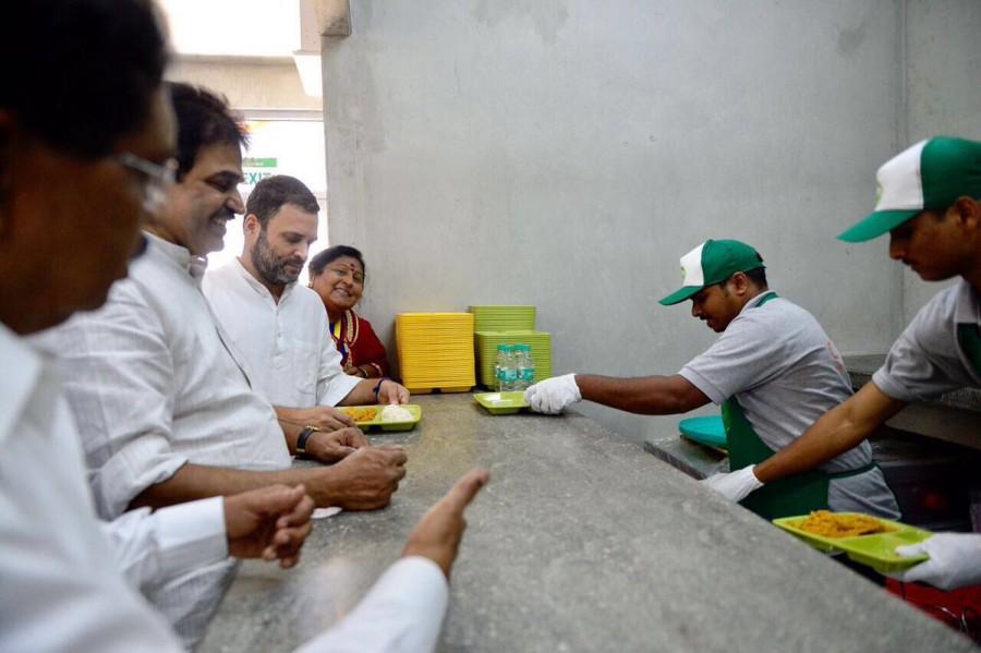 "Many people in Bengaluru live in huge houses, drive rich cars and for them food is not an issue. But millions of people here are construction workers, auto rickshaw drivers and barbers who do not have enough money. The Indira Canteens will serve these people," Gandhi said while inaugurating the canteen at Jayanagar ward here. "We want the poorest and the weakest in the city to know that they cannot go hungry." Indira Canteen,namma indira canteen,Rahul Gandhi,Siddaramaiah