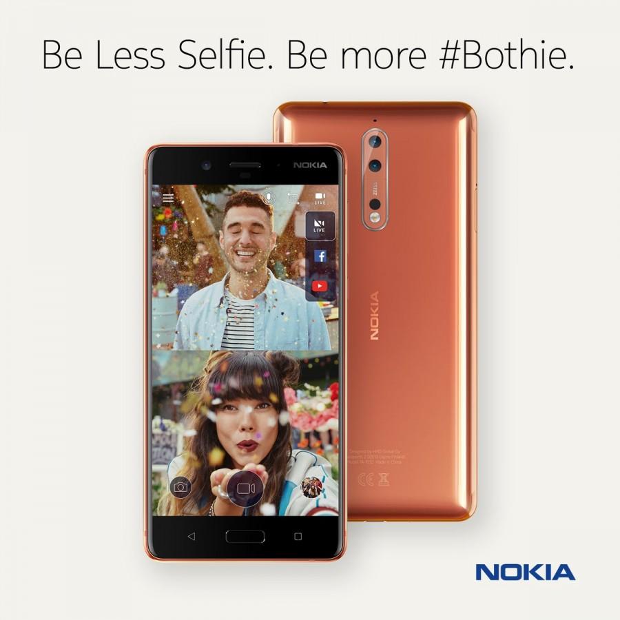 Finnish company HMD Global on Thursday launched its much-awaited flagship device Nokia 8 that will be available in India during the festival season. Available in four colours -- polished blue, polished copper, tempered blue and steel -- Nokia 8 would be available at the global price of 599 euros ($705) through September, the company said in a statement. The device boasts three industry-first features for Android smartphones, including a collaboration with ZEISS optics, Nokia 'OZO Audio' and 'Dual-Sight' mode. With only 4.6mm thin at the edge and 7.3mm slim on average, the flagship device's unibody is made from 6000 series aluminium with select models featuring a high-gloss mirror finish. Nokia 8,Nokia 8 features,Nokia 8 launch,Nokia 8 camera,nokia 8 top features,Nokia 8 pics,Nokia 8 mobile,Nokia 8 smartphone,Nokia 8 images,Nokia 8 stills