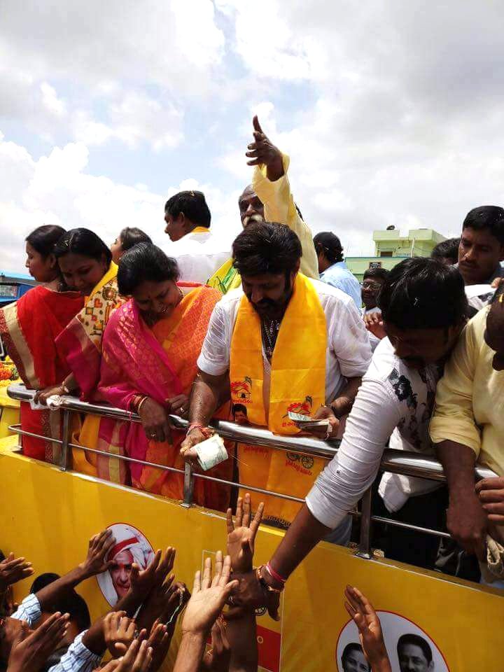 Actor-politician Nandamuri Balakrishna caught distributing money to voters. The incident happened on Wednesday night when he was in Nandyal in Andhra Pradesh to campaign for the ruling Telugu Desam Party in a byelection. MLA Balakrishna,Nandamuri Balakrishna,Nandamuri Balakrishna caught distributing money,politician Nandamuri Balakrishna