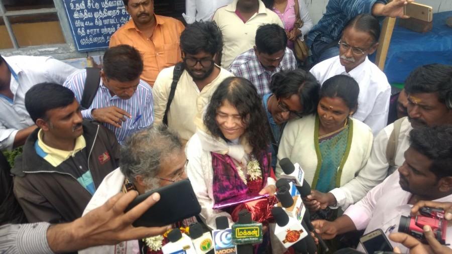 The low-key ceremony was held in the sub-registrar's office in the hill station in Dindugal district. Irom Sharmila,Irom Sharmila gets married,Irom Sharmila married,Irom Sharmila married Desmond Coutinho,Desmond Coutinho
