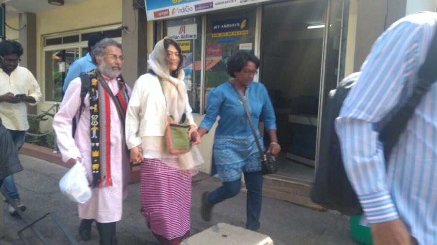 Some political outfits and people had objected to her marriage while some people had supported her during the two-month notice period for marriages conducted in the sub-registrar's office. Irom Sharmila,Irom Sharmila gets married,Irom Sharmila married,Irom Sharmila married Desmond Coutinho,Desmond Coutinho