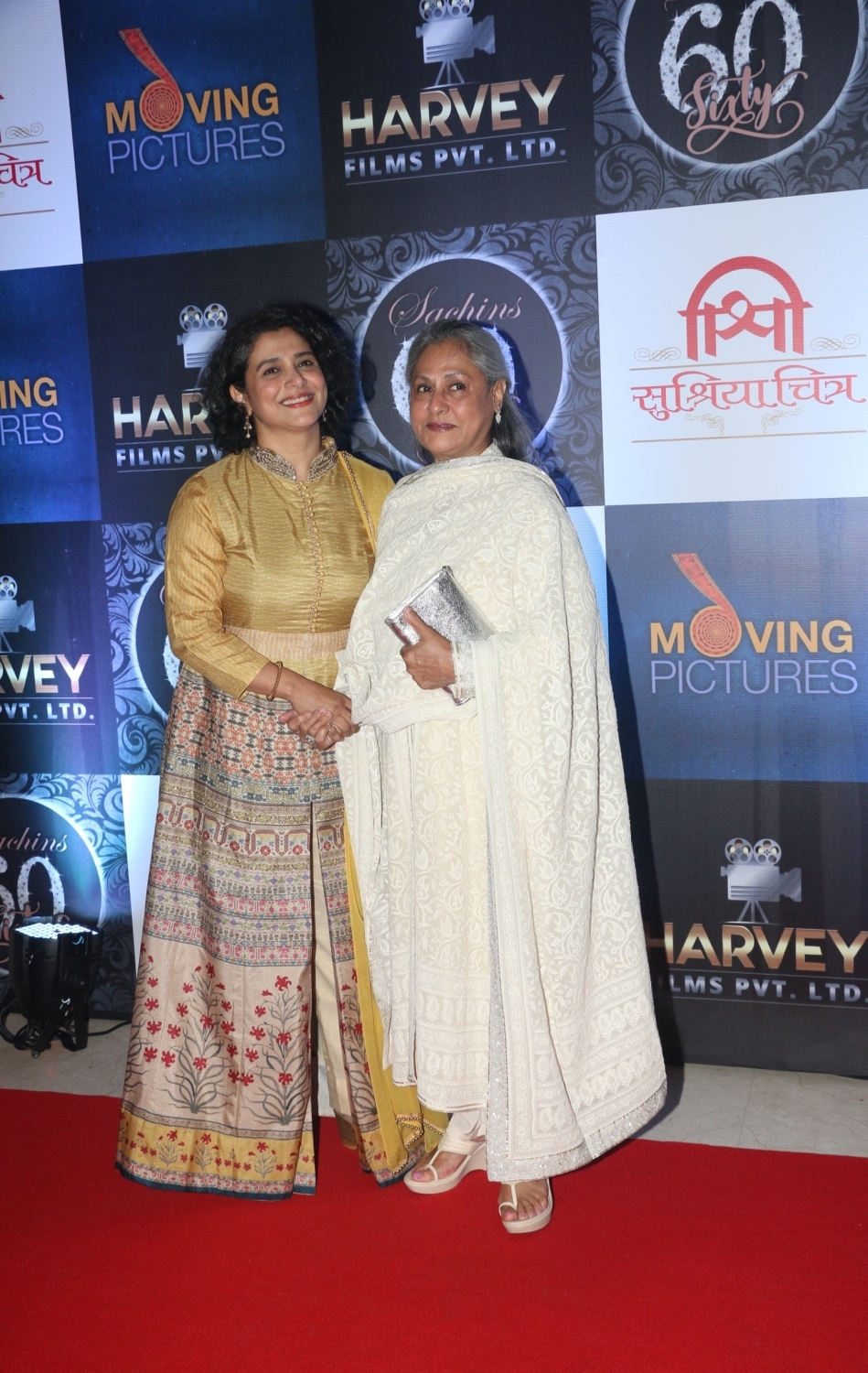 Actresses Supriya Pilgaonkar and Jaya Bachchan during the birthday celebration of Sachin Pilgaonkar in Mumbai on Aug 17, 2017. Sachin Tendulkar,Bhushan Kumar,Jaya Bachchan,Sachin Pilgaonkar birthday celebration,Sachin Pilgaonkar birthday celebration pics,Sachin Pilgaonkar birthday celebration images,Sachin Pilgaonkar birthday celebration stills,Sachin Pilgaonkar birthday celebrat