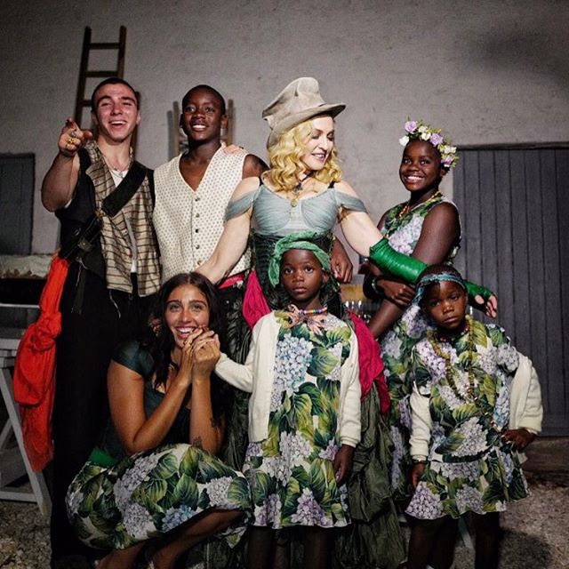 She celebrated her 59th birthday with a gypsy-themed party in Lecce, Italy, on Thursday, and was showered with love from sons Rocco, 17, and David, 11, as well as daughters Lourdes, 20, Mercy James, 11, and twins Estere and Stella, 4, reports people.com. Madonna,singer Madonna,Madonna shares first family pics,Madonna shares family pics,Madonna family pics,Madonna family images,Madonna family stills,Madonna family pictures,Madonna family photos