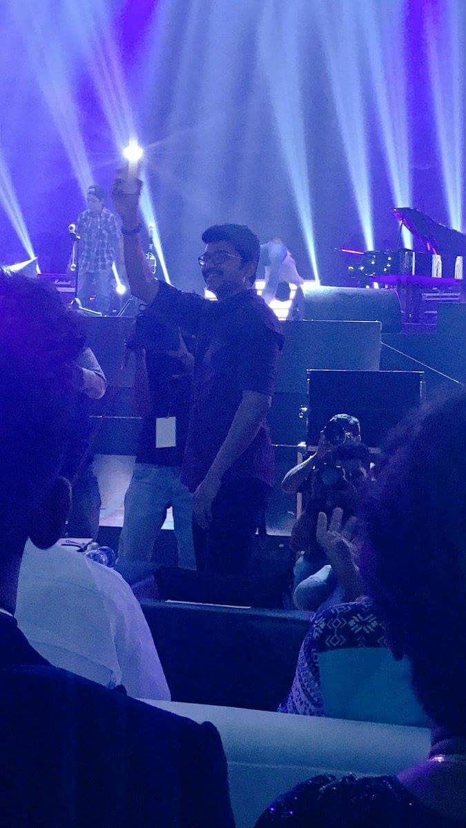Vijay plays a triple role in the film. Ilayathalapathy Vijay,Vijay,Vijay at Mersal audio launch,Mersal audio launch,Mersal audio,mersal audio release,Mersal audio launch pics,Mersal audio launch images,Mersal audio launch stills,Mersal audio launch pictures,Mersal audio launch photos
