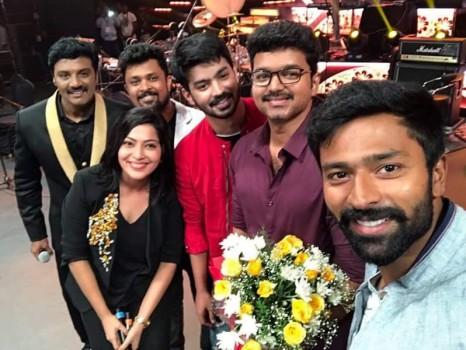 Vijay, Shanthanu at Mersal audio launch.