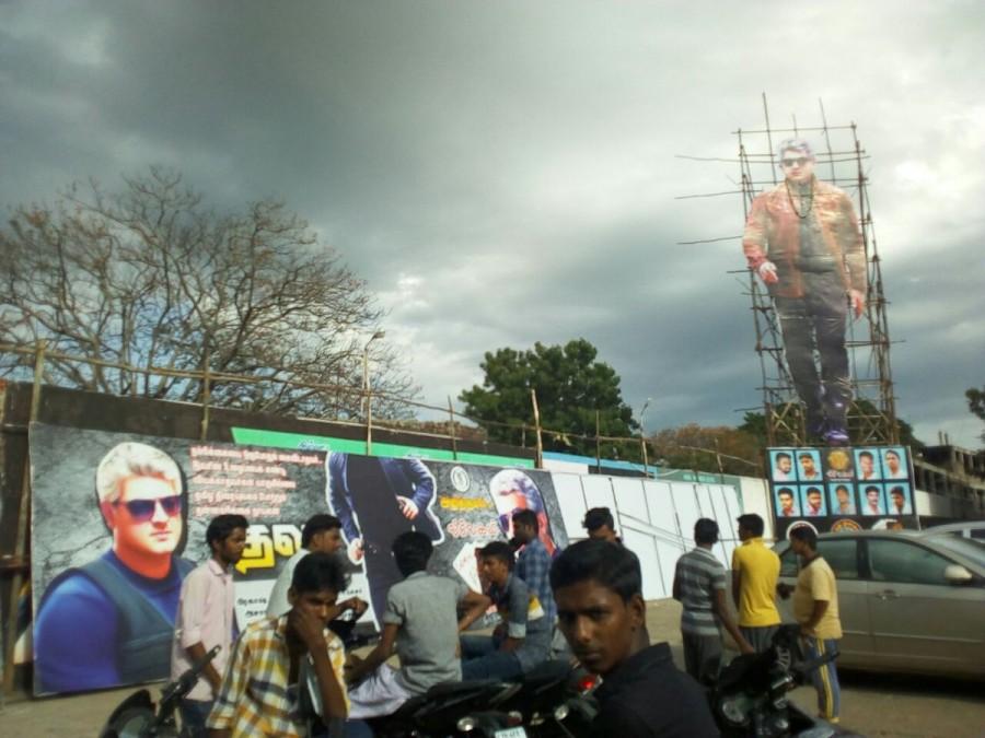 In the film, predominantly shot in some exotic locations in Europe, Ajith is tipped to be playing a secret agent. Thala Ajith,Ajith,Ajith Kumar,Ajith fans celebrate Vivegam,Vivegam,Vivegam release,Vivegam movie release