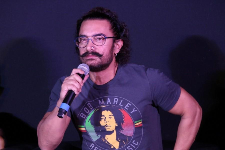 Bollywood superstar Aamir Khan on Monday introduced new singing talent Meghna Mishra, who has lent her voice for the upcoming film "Secret Superstar", featuring young actress Zaira Wasim. Aamir says the upcoming film wouldn't have been possible without Meghna's "unique soulful voice". Aamir Khan,actor Aamir Khan,Secret Superstar,Secret Superstar songs,Secret Superstar song launch,Secret Superstar song launch pics,Secret Superstar song launch images,Secret Superstar song launch stills,Secret Superstar song launch pictures