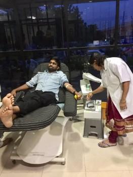 To mark completion of 40 years of superstar Chiranjeevi's film career, his fans have organised blood donation events in India, the United States and the Middle East. Ravanam Swami Naidu, founder president of Akhila Bharata Chiranjeevi Yuvatha, organized 400 blood donation events across India and reached out to the global community to conduct similar activities.