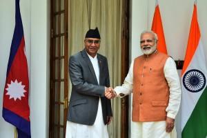 PM Narendra Modi,Narendra Modi,Nepal PM Deuba,Modei meets Deuba,Sher Bahadur Deuba,Nepal PM Sher Bahadur Deuba