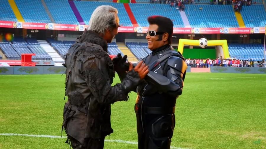 Check out Rajinikanth, Akshay Kumar's 2 Point 0 making pictures. Rajinikanth,Akshay Kumar,2 Point 0 making stills,2 Point 0 making pics,2 Point 0 making images,2 Point 0 making pictures,2 Point 0 making photos,Amy Jackson
