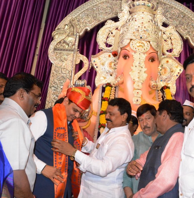 Fadnavis's unannounced visit to Rane has fuelled the possibilities that Rane might make his moves sooner than later, much to the discomfiture of the Maharashtra Congress. Though what transpired between the two leaders was kept under wraps, the significance of their meeting during the ongoing 12-day Ganeshotsav ended up making a loud political statement. Rane, 65, was handpicked by the late Bal Thackeray as Chief Minister of the erstwhile Shiv Sena-BJP government which ruled the state between 1995-1999. He had replaced Manohar Joshi and was in office February-October 1999. Maharashtra CM Devendra Fadnavis,Devendra Fadnavis,Narayan T. Rane,former Chief Minister Narayan T. Rane,Ganpati,Ganpati celebration