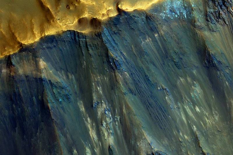 NASA Mars probe captures stunning photo of snowy dunes. NASA,NASA Mars,snowy dunes,stunning picture of dunes,Mars with snow,Mars with snow and ice on ridges