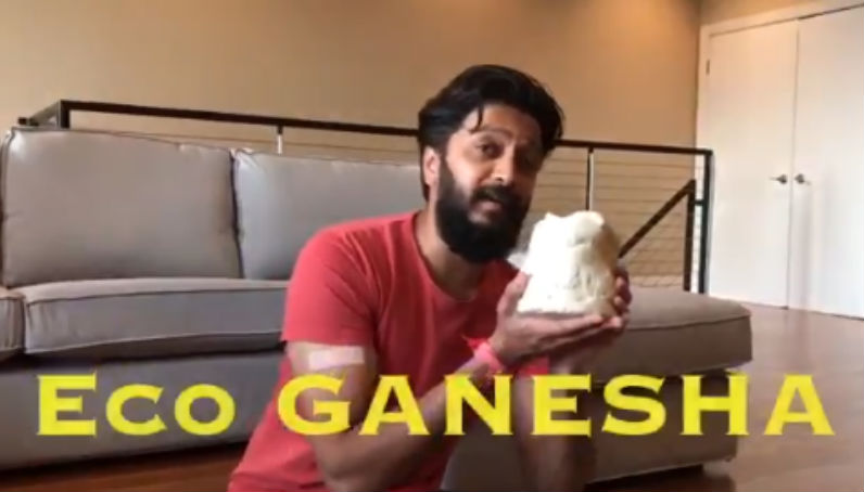 Actor-producer Riteish Deshmukh has self-created an eco-friendly Ganesha idol and dedicated it to Indian farmers. On Sunday, Riteish tweeted a video in which he is seen creating the idol using clay. Riteish Deshmukh,actor Riteish Deshmukh,Riteish Deshmukh makes eco-friendly Ganesha idol,eco-friendly Ganesha idol