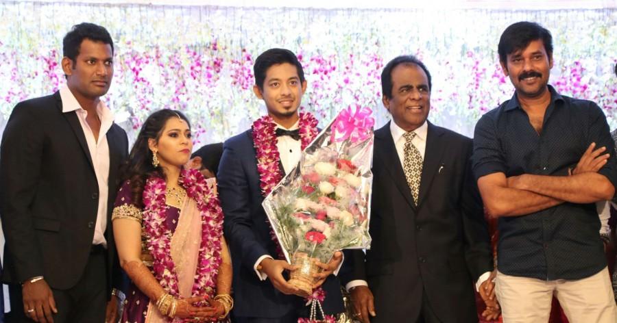 Natty Natraj at Vishal's sister Aishwarya wedding reception. Rajinikanth,Sivakumar,Vairamuthu,Natty Natraj,Aishwarya wedding reception,Aishwarya Reddy wedding reception,Aishwarya Reddy wedding reception pics,Aishwarya Reddy wedding reception images,Aishwarya Reddy wedding reception stills,Aishwarya Reddy wedding re