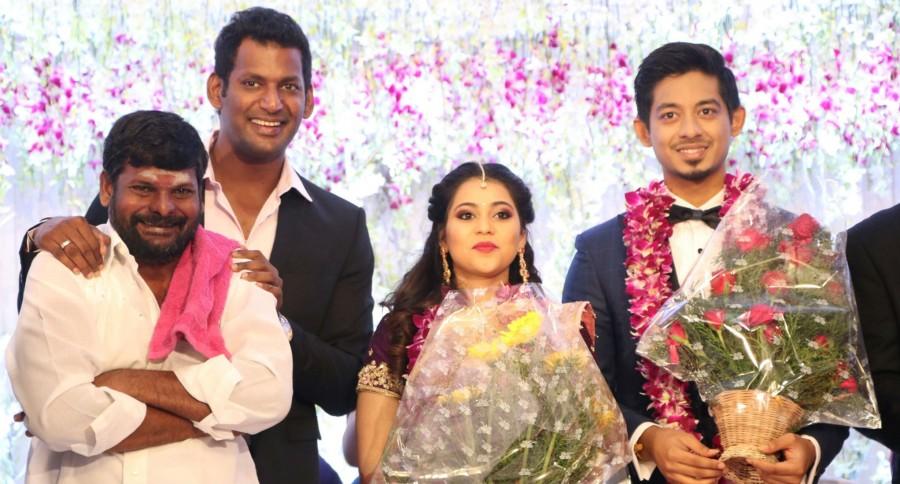 Ganja Karuppu at Vishal's sister Aishwarya wedding reception. Rajinikanth,Sivakumar,Vairamuthu,Natty Natraj,Aishwarya wedding reception,Aishwarya Reddy wedding reception,Aishwarya Reddy wedding reception pics,Aishwarya Reddy wedding reception images,Aishwarya Reddy wedding reception stills,Aishwarya Reddy wedding re