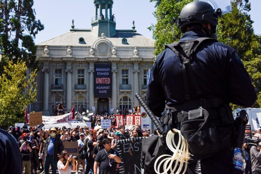 Counter protesters rally at a cancelled No Marxism in America event in Berkeley. No Marxism,No Marxism rally,Rally Against Hate,No Marxism in America