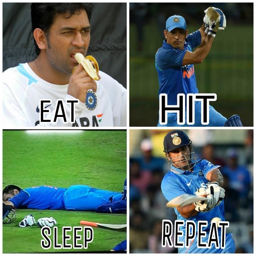 Captain Cool: MS Dhoni sleeps on field and Twitterati can’t stop loving him MS Dhoni,Dhoni sleeps on field,MS Dhoni memes,Dhoni memes,Dhoni funny memes,Captain Cool,captain cool dhoni