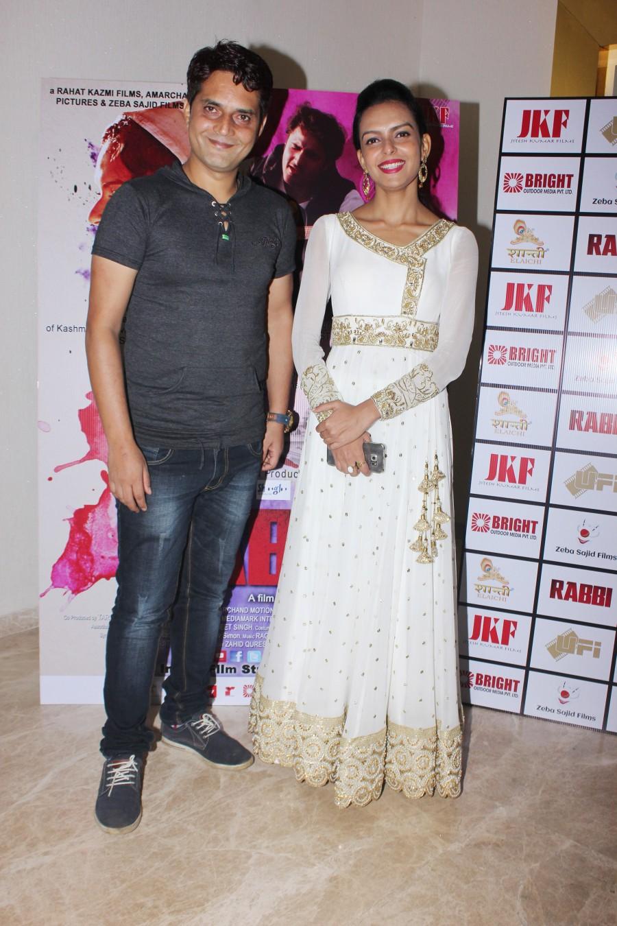 Director Rahat Kazmi and actor Bidita Bag at the trailer launch of their film Rabbi to release on 15th Sept 2017. Rabbi Trailer Launch,Rabbi Trailer,Bidita Bag,Umang Jain,Aamir Ali,Shree Shankar,Sanjay Amar,Mujeeb Ul Hassan,Jitesh Kumar,Bidita Bag,Virendra Saxena,Rahat Kazmi,Zeba Sajid,Imran Shahid