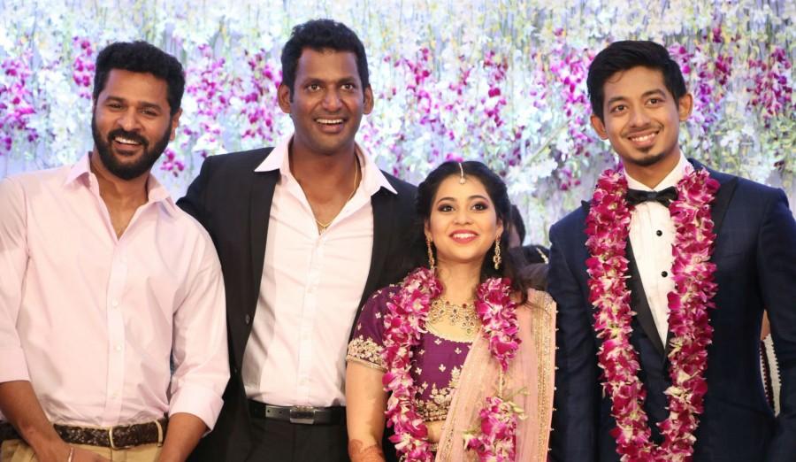 Prabhu Deva at Vishal's sister Aishwarya Reddy Wedding Reception. Arun Vijay,Hansika Motwani,Gayathri Raguram,Prabhu Deva,Vishal sister,Aishwarya Reddy Wedding Reception,Aishwarya Reddy,Aishwarya Reddy Wedding Reception pics,Aishwarya Reddy Wedding Reception images,Aishwarya Reddy Wedding Reception stills,Aishwarya Redd