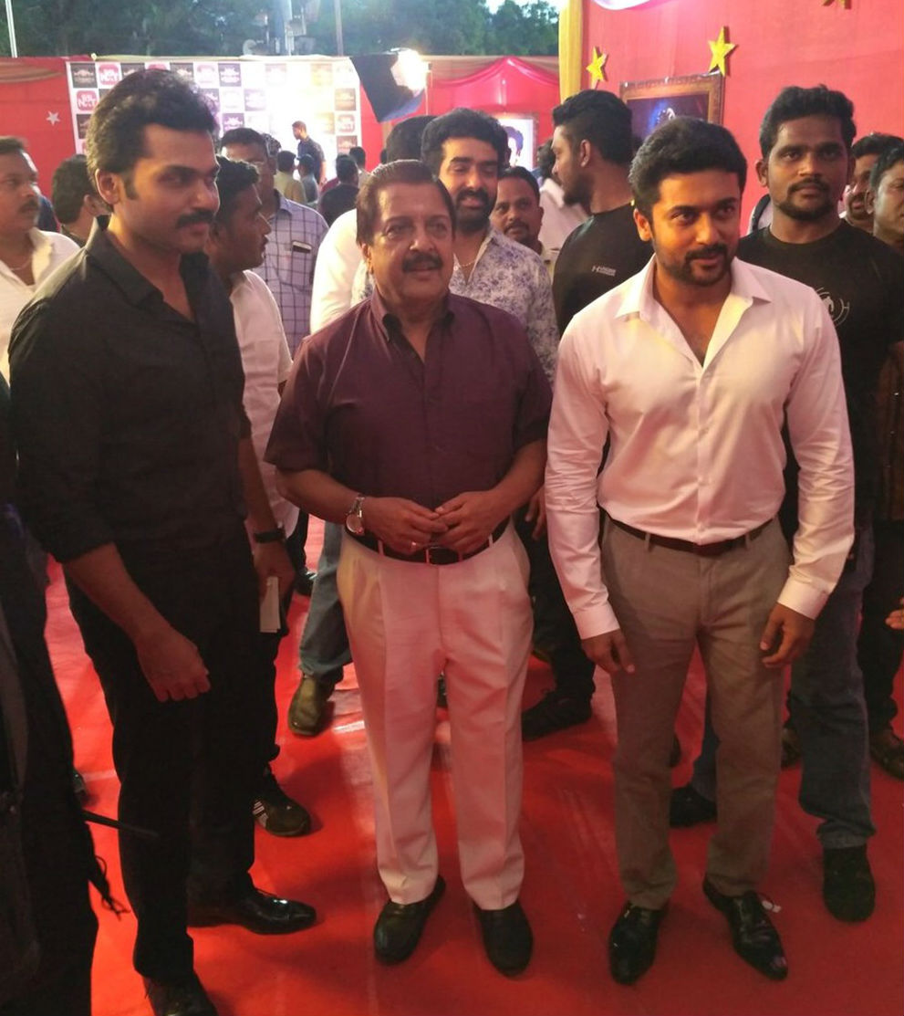 Karthi, Sivakumar, Suriya at Stunt Union Golden Jubilee Celebration. Suriya,Sivakumar,Karthi,Vishal,Shankar,Stunt Union Golden Jubilee Celebration,Stunt Union Golden Jubilee Celebration pics,Celebs at Stunt Union Golden Jubilee Celebration