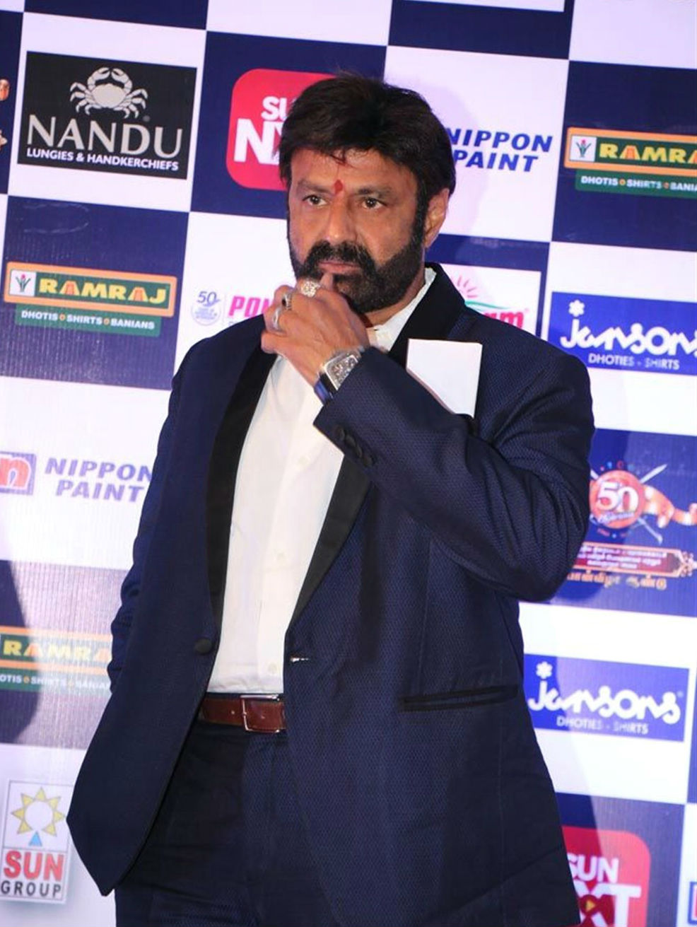 Nandamuri Balakrishna spotted at Stunt Union 50th Golden Jubilee Year Celebration Function. Nandamuri Balakrishna,Balakrishna,Stunt Union Golden Jubilee Celebration,Stunt Union 50th Golden Jubilee Year Celebration,actor Nandamuri Balakrishna