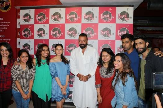 Actors Sanjay Dutt and Aditi Rao Hydari during the promotion of their upcoming film 