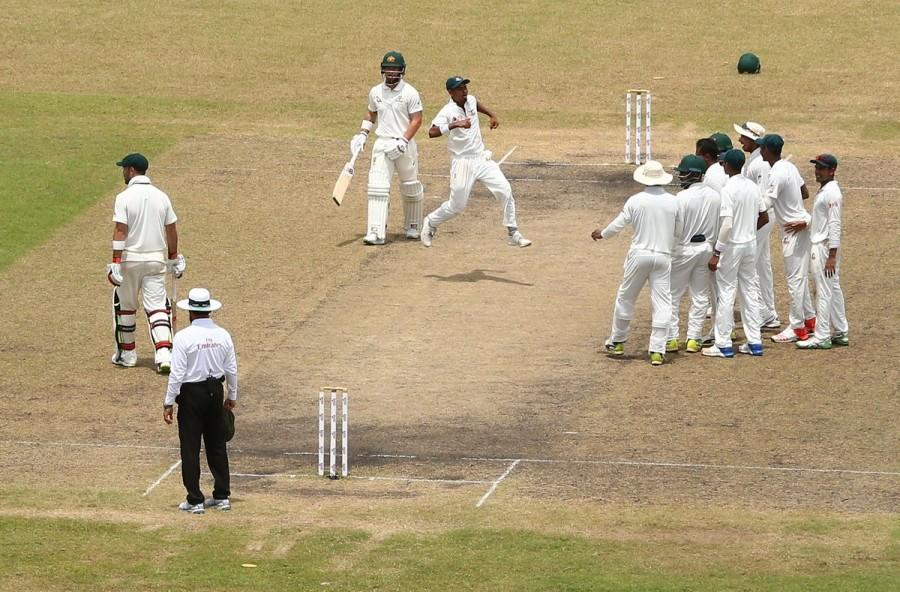 Bangladesh scripted history as the hosts shocked Australia by 20 runs on the fourth day of the first Test match at the Shere Bangla National Stadium here on Wednesday. This was the first Test victory against Australia for the hosts and with this result Bangladesh have now taken a 1-0 lead in the two match series. From 158 for 2, Australia slipped to 199 for 8. Lower-order batsmen Pat Cummins (33 not out) and Nathan Lyon (12) then tried to stabilise the innings but Taijul Islam removed Lyon to seal the issue. Bangladesh beat Australia,Bangladesh beat Australia by 20 runs,Bangladesh vs Australia