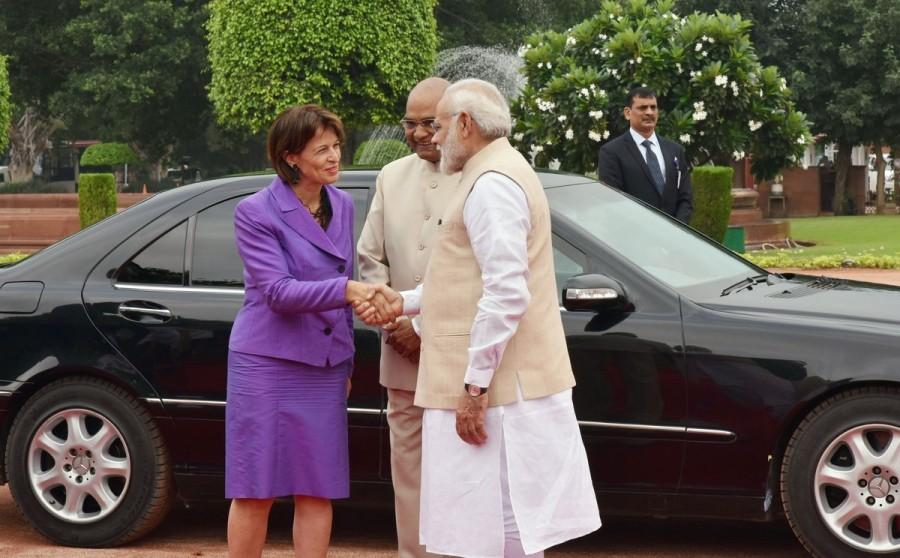 From April 2000 to September 2016, Switzerland invested approximately $3.57 billion in India, thus becoming the 11th largest investor and accounting for about 1.2 per cent of total foreign direct investment (FDI) in India during this period. About 100 Indian companies have invested around $1.42 billion between 2013-14 and 2015-16 in Switzerland, placing it among the top five European investment destinations and top 10 places globally for Indian investors. Doris Leuthard,Swiss President Doris Leuthard,Swiss President Doris Leuthard in India,Doris Leuthard in India,Narendra Modi,Ram Nath Kovind,President Ram Nath Kovind