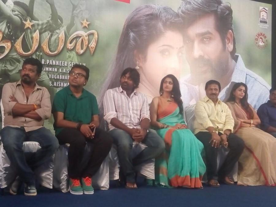 Karuppan press meet held today in Chennai. Celebs like Vijay Sethupathi, Tanya, Music composer D. Imman, Director R. Panneer Selvam, Yugabharathi and others graced the event. Vijay Sethupathi,Imman,D. Imman,Karuppan press meet,Karuppan pressmeet,Karuppan press meet pics,Karuppan press meet images,Karuppan press meet stills,Karuppan press meet pictures,Karuppan press meet photos,Tanya